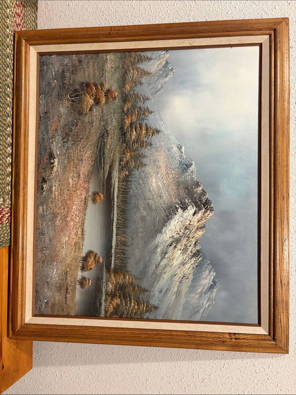 Lockwood Framed Mountain landscape, original piece 20x24